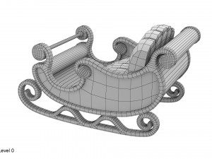santa sleigh 3D Model