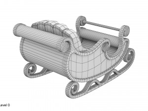 santa sleigh 3D Model