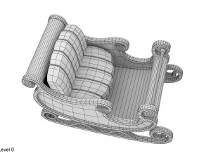 santa sleigh 3D Model
