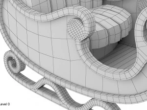 сани Діда Мороза 3D Модель