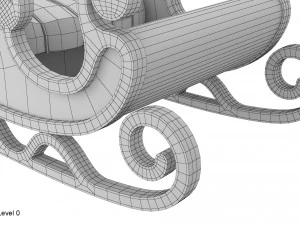 сани Діда Мороза 3D Модель