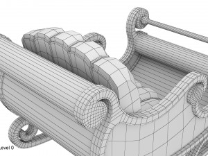 santa sleigh 3D Model