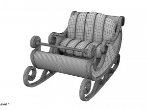 santa sleigh 3D Model