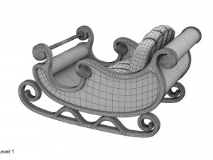 santa sleigh 3D Model