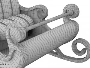 сани Діда Мороза 3D Модель