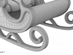 сани Діда Мороза 3D Модель