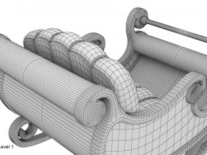 сани Діда Мороза 3D Модель