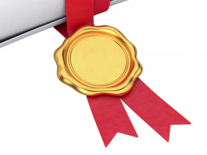 pergaminho de papel com selo Modelo 3D