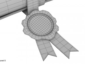 scroll paper with seal 3D Модель