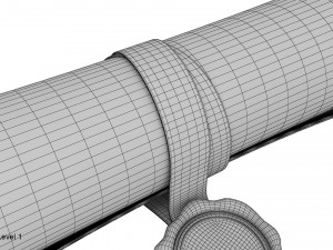 scroll paper with seal 3D Модель