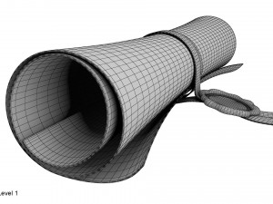 scroll paper with seal 3D Модель