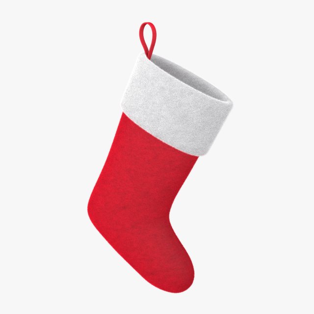 christmas sock vrayfur Modèle 3D .c4d .max .obj .3ds .fbx .stl .blend 