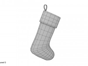 christmas sock vrayfur Modèle 3D