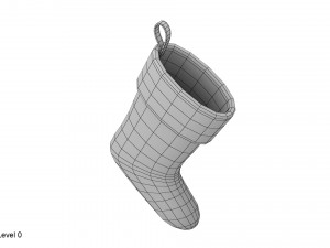 christmas sock vrayfur Modèle 3D