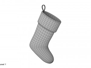 christmas sock vrayfur Modèle 3D