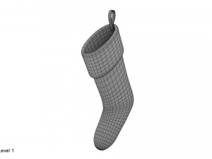 christmas sock vrayfur Modèle 3D