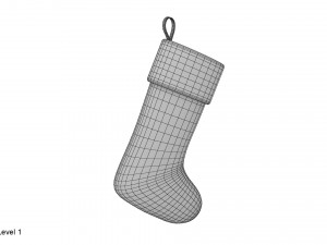 christmas sock vrayfur Modèle 3D