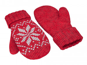 knitted wool mittens 3D 模型