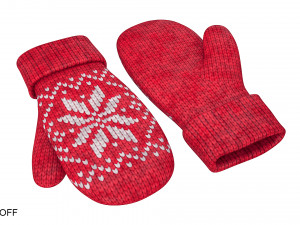 knitted wool mittens 3D 模型