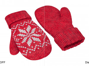 knitted wool mittens 3D 模型