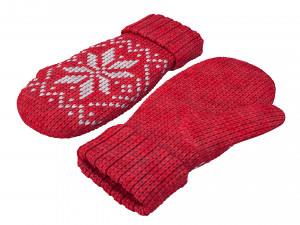 knitted wool mittens 3D 模型