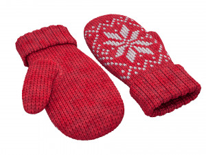 knitted wool mittens 3D 模型