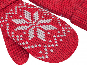 knitted wool mittens 3D 模型