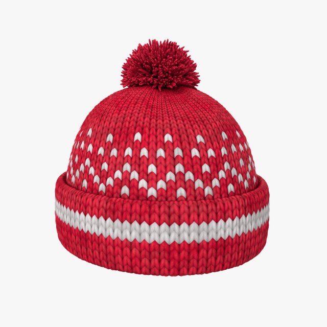 knitted winter hat 3Dモデル .c4d .max .obj .3ds .fbx .stl .blend 