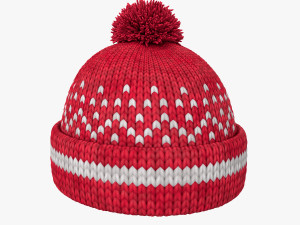knitted winter hat 3D 模型