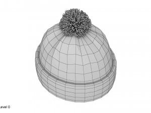 knitted winter hat 3Dモデル