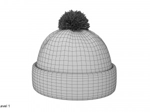 knitted winter hat 3Dモデル