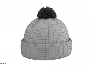 knitted winter hat 3Dモデル