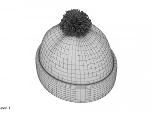 knitted winter hat 3D Model