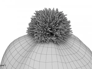 knitted winter hat 3D Model