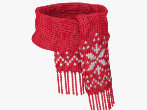 gestrickter Wollschal 3D Modell