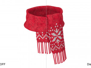 knitted wool scarf 3D 模型