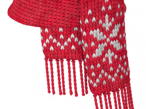 knitted wool scarf 3D 模型