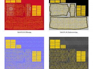 knitted wool scarf 3D 模型