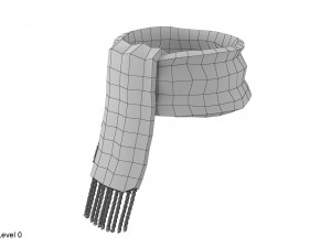 knitted wool scarf 3D 模型