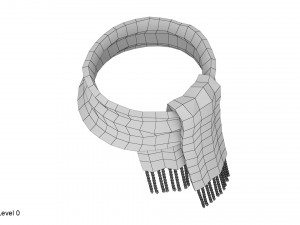 knitted wool scarf 3D 模型