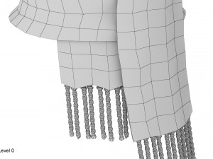 knitted wool scarf 3D 模型