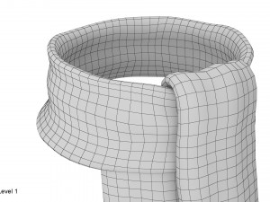 knitted wool scarf 3D 模型