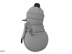mu&ntilde;eco de nieve Modelo 3D