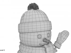 mu&ntilde;eco de nieve Modelo 3D
