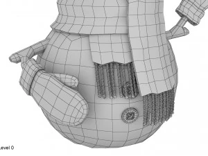mu&ntilde;eco de nieve Modelo 3D