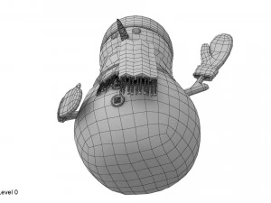 mu&ntilde;eco de nieve Modelo 3D