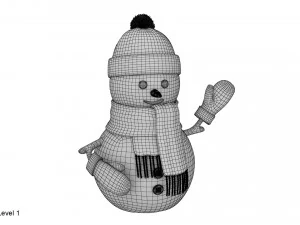 mu&ntilde;eco de nieve Modelo 3D