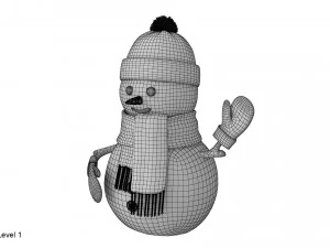 mu&ntilde;eco de nieve Modelo 3D