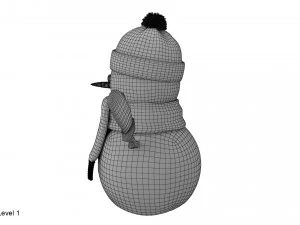 mu&ntilde;eco de nieve Modelo 3D