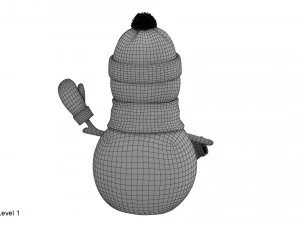 mu&ntilde;eco de nieve Modelo 3D
